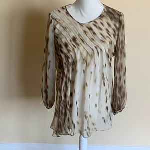 Kenneth Cole sheer detailed women’s blouse